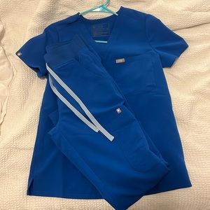 Figs XS Royal Blue Scrub Set
